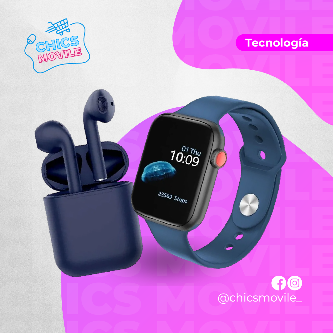 Smartwatch T500  + Inpods 12 + funda