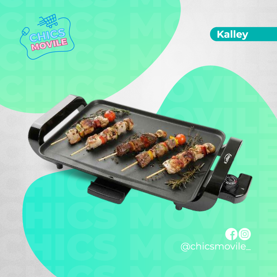 Asador Plancha KALLEY K-AGL15 Grill Liso Negro 🥩🍖