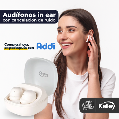 Audífonos Kalley Inalámbricos Bluetooth In Ear K-audc 🎧🎶😎