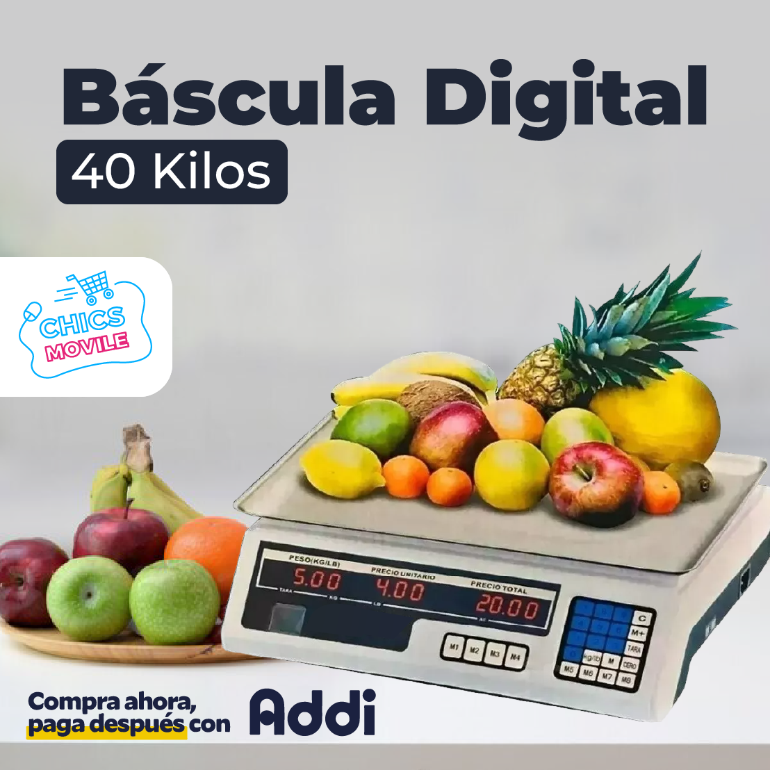 Balanza Liquidadora Electrónica 40kg Digital Gramo En Gramo ⚖️