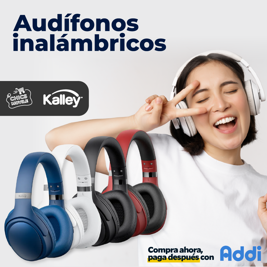 Audífonos De Diadema Kalley Inalámbricos Bt On Ear Negro 🎧🎶