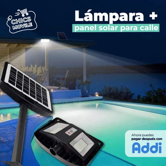 Lampara Calle Reflector Doble Panel Energia Solar 300w 🎆
