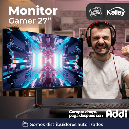 Monitor Kalley Gamer 27 Pulgadas M27g180 Plano Negro 💻🗜️✅