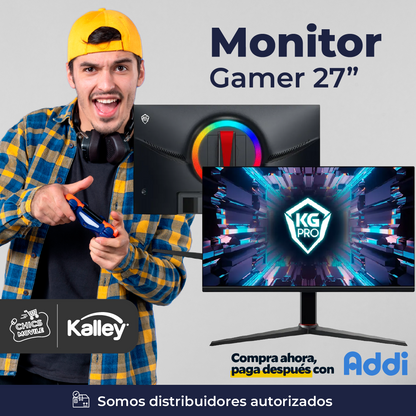 Monitor Kalley Gamer 27 Pulgadas M27g180 Plano Negro 💻🗜️✅