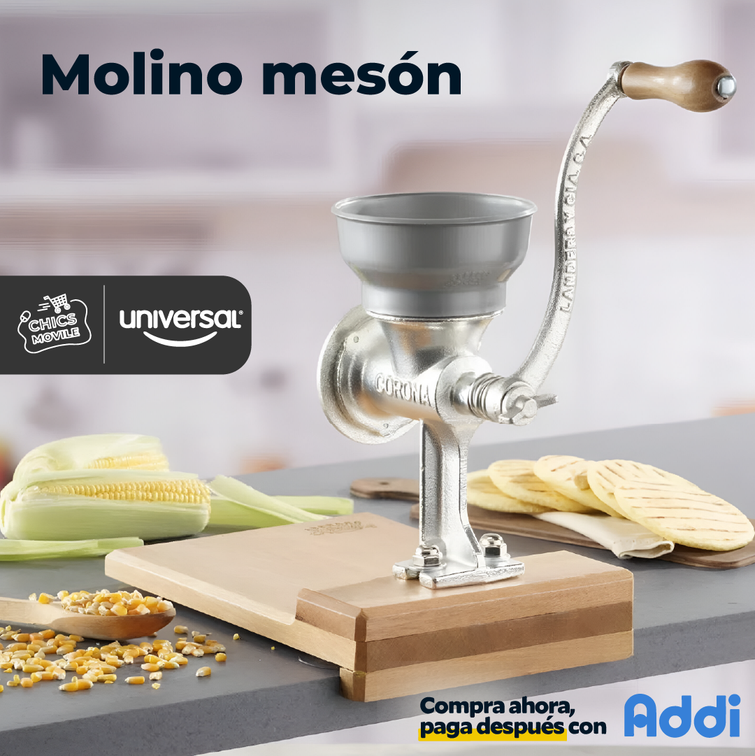 Molino Meson Corona Para Grano Molino Soporte Integral 🌽👨‍👩‍👧‍👦