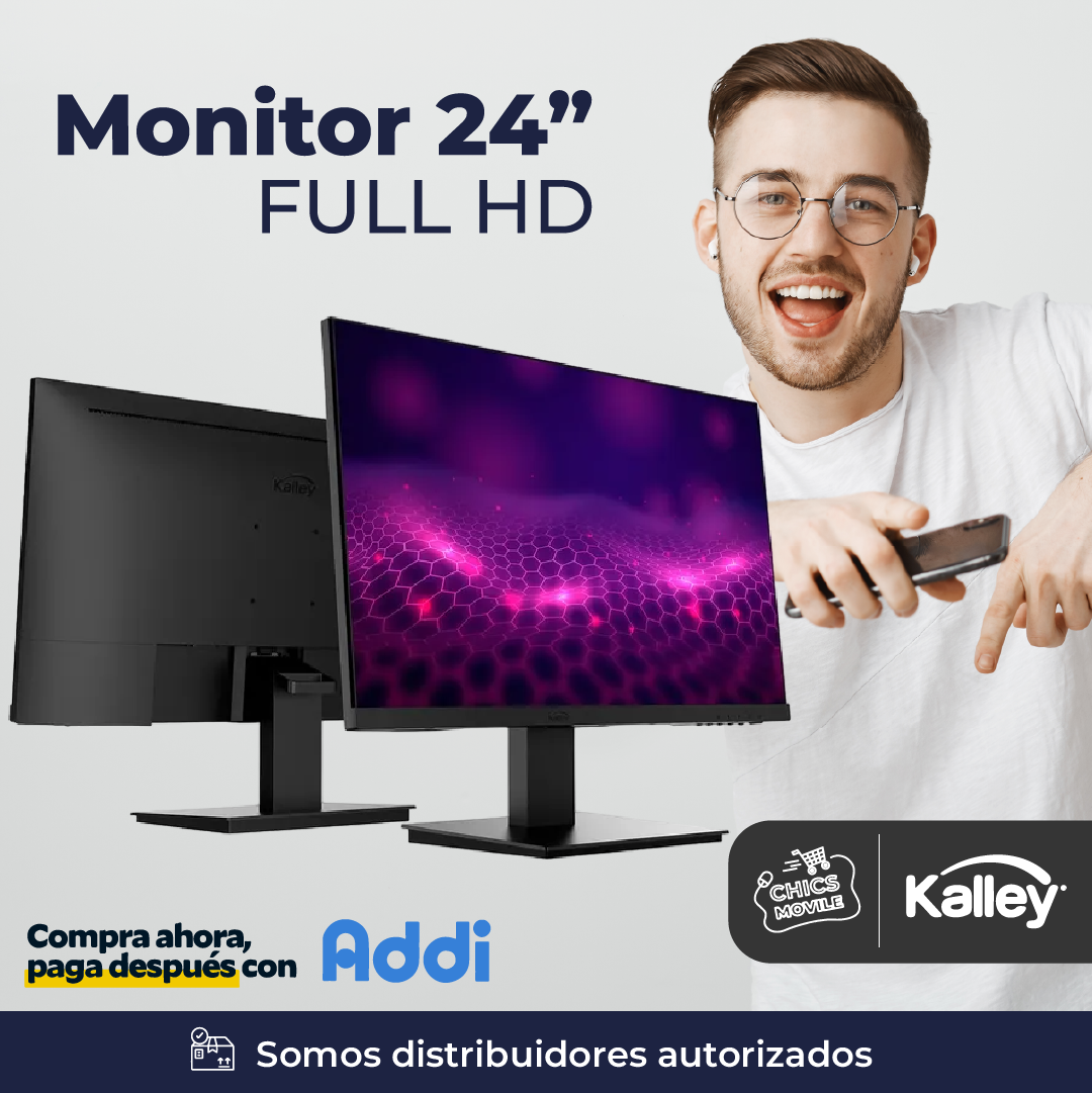 Monitor Kalley 24 Pulgadas K-m24fp2 Plano Negro 🖥️💻🗜️