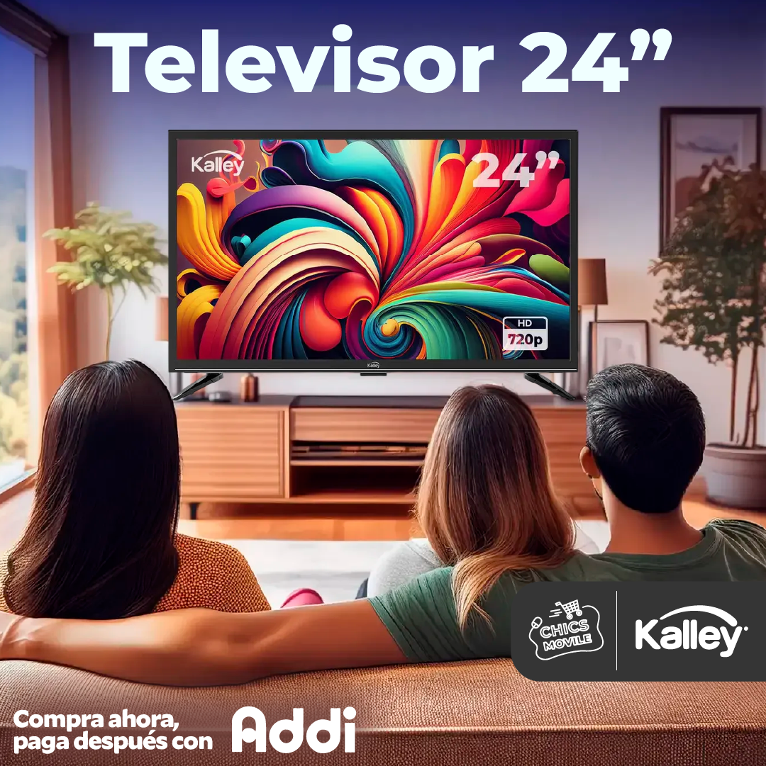 Televisor KALLEY 24 Pulgadas 61 Cm Led Hd Plano 📹📺