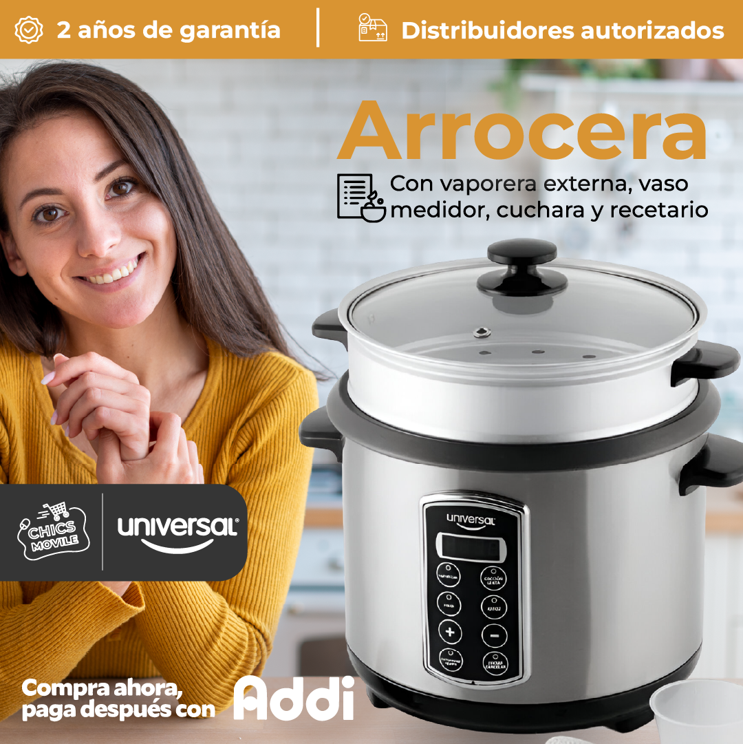 Olla Arrocera UNIVERSAL 10 Tazas L89835 Multicook Plateado ✅🍲