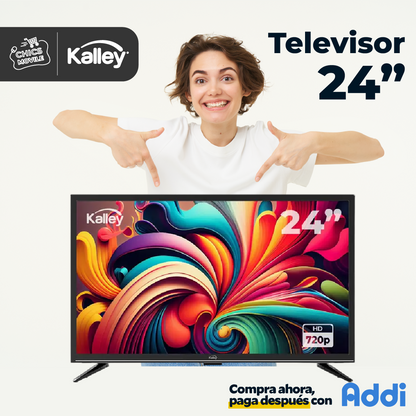 Televisor KALLEY 24 Pulgadas 61 Cm Led Hd Plano 📹📺