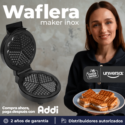 Waflera Electrica Corazon Antiadherente UNIVERSAL 🧇🍓