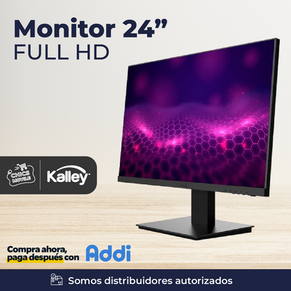 Monitor Kalley 24 Pulgadas K-m24fp2 Plano Negro 🖥️💻🗜️