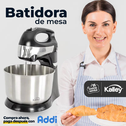 Batidora Mesa KALLEY K-mbme300 Color Negro/Plateado 110V - 120V 🍮🍩🍨👨🏻‍🍳