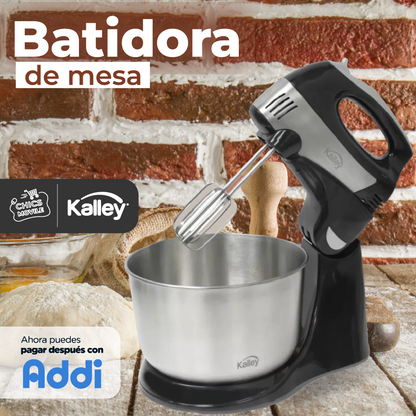 Batidora Mesa KALLEY K-mbme300 Color Negro/Plateado 110V - 120V 🍮🍩🍨👨🏻‍🍳