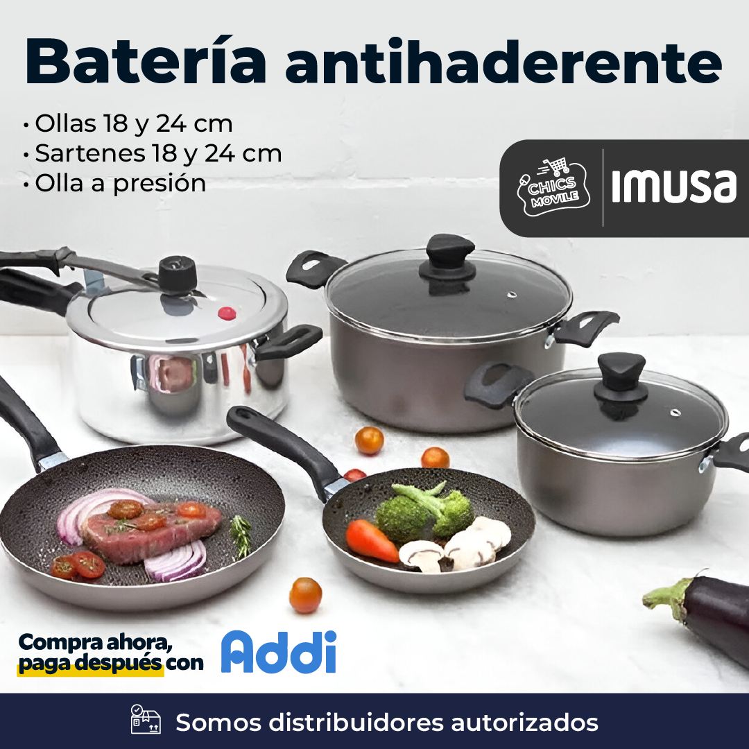 Bateria Ollas 7 Pieza Imusa Talent Con Olla A Presión 🍲🍛✅