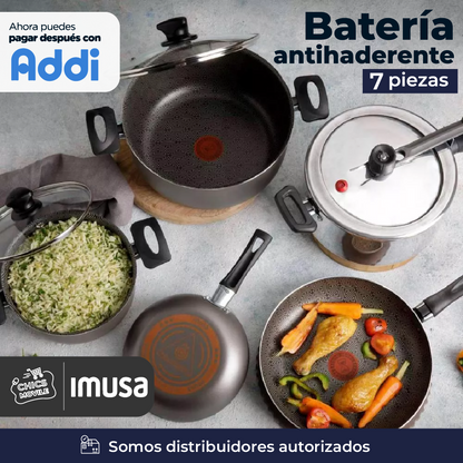 Bateria Ollas 7 Pieza Imusa Talent Con Olla A Presión 🍲🍛✅