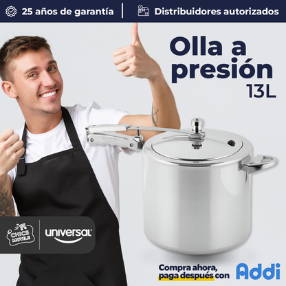 Olla a Presión UNIVERSAL 13 Litros 🍲🥩🍗