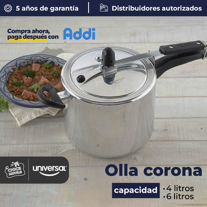 Olla A Presion UNIVERSAL 6 Litros ✅🍲