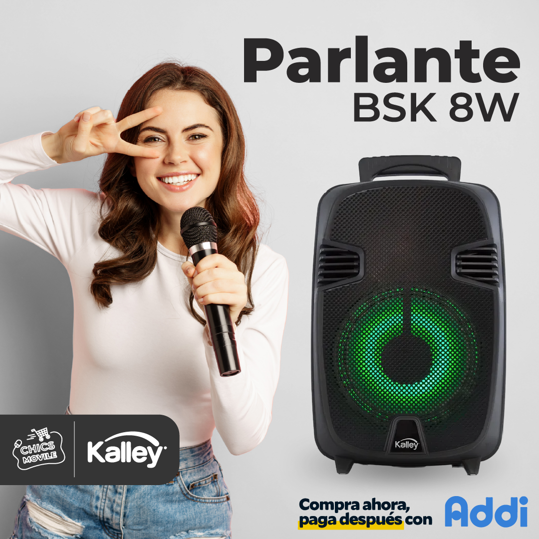 Parlante KALLEY K-bsk8w 8w Negro 🔊😎🎶