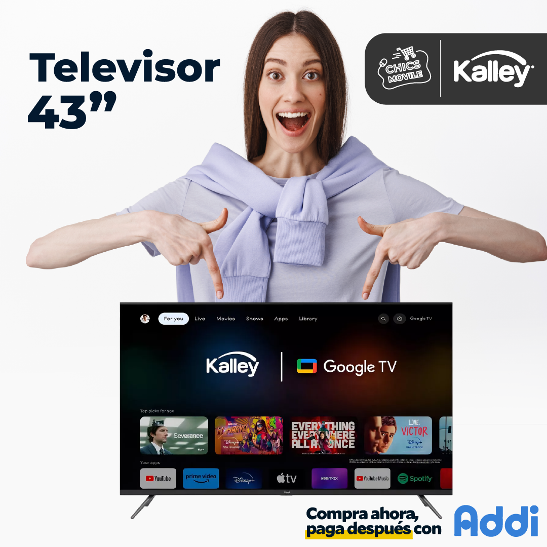 Televisor GOOGLE QLED 43¨109 Cm 4K KALLEY ✅📺