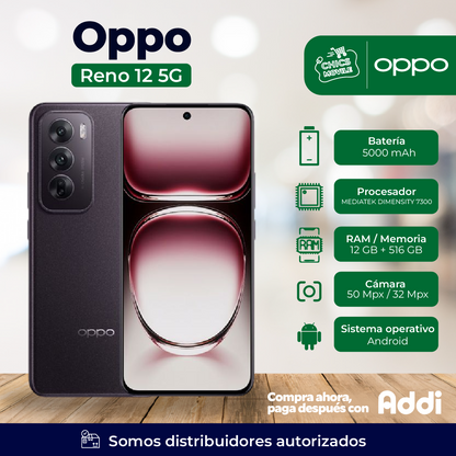 Celular OPPO Reno 12 512GB 5G + Reloj