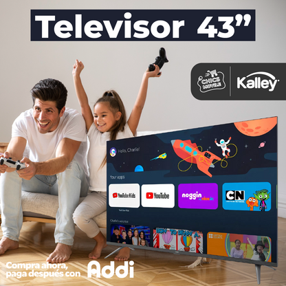 Televisor GOOGLE QLED 43¨109 Cm 4K KALLEY ✅📺