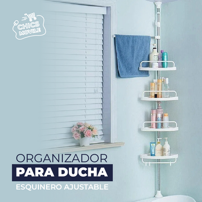 Combo de Baño: Organizador De Ducha Multiuso + Tapete Antideslizante Baño Absorbente 🫧