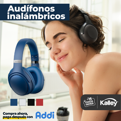 Audífonos De Diadema Kalley Inalámbricos Bt On Ear Negro 🎧🎶