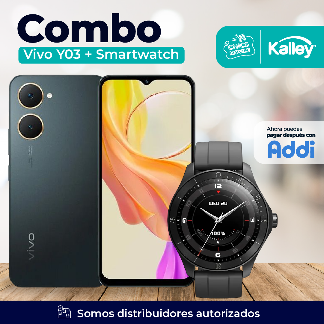 Celular VIVO Y03 128GB + Smartwach L-Watch 3 KALLEY