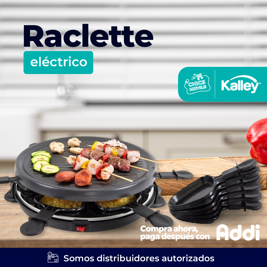 Raclette KALLEY 800W Asador Electrico 🥩🍕