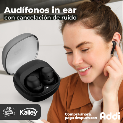 Audífonos Kalley Inalámbricos Bluetooth In Ear K-audc 🎧🎶😎