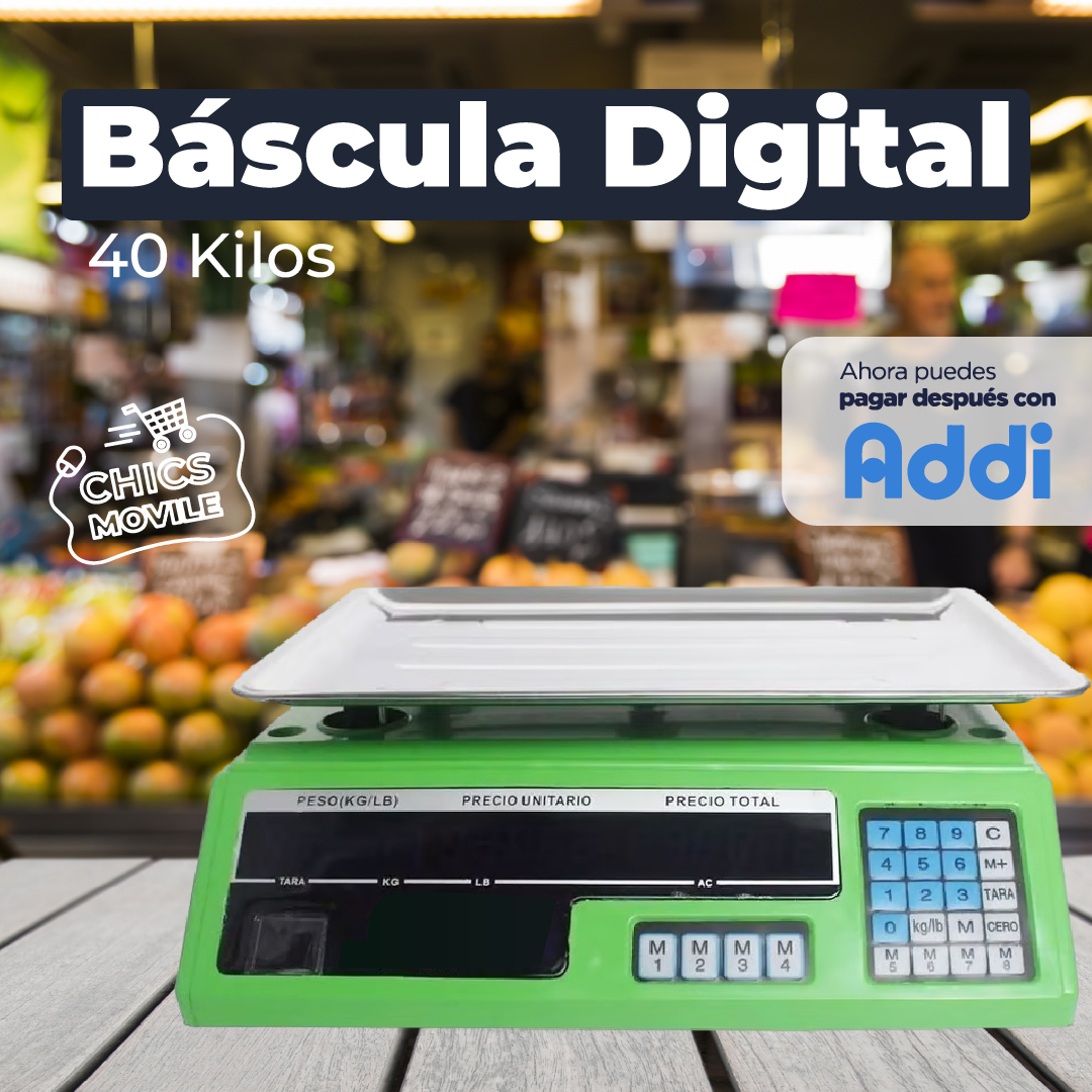 Balanza Liquidadora Electrónica 40kg Digital Gramo En Gramo ⚖️