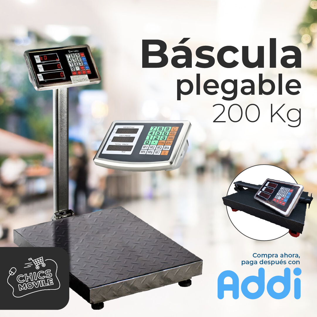 Balanza Báscula 200kg Digital Bateria Recargable ⚖️🥔