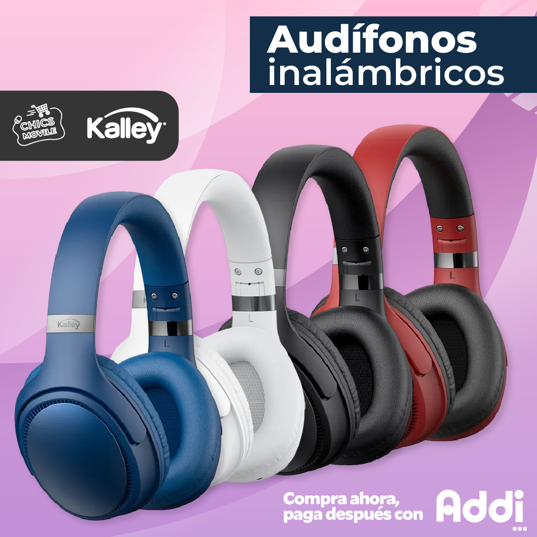 Audífonos De Diadema Kalley Inalámbricos Bt On Ear Negro 🎧🎶