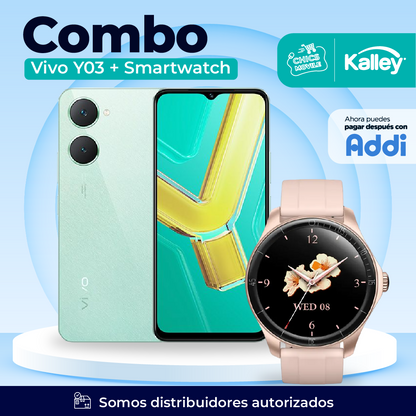 Celular VIVO Y03 128GB + Smartwach L-Watch 3 KALLEY