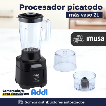 Procesador Pica 1,2,3 + Vaso Imusa Color Negro 🥩🍅👨🏻‍🍳