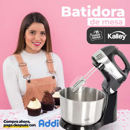 Batidora Mesa KALLEY K-mbme300 Color Negro/Plateado 110V - 120V 🍮🍩🍨👨🏻‍🍳