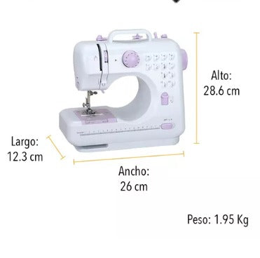 Máquina De Coser Portátil Multifuncional Hogar Color Blanco 110V/220V 👖