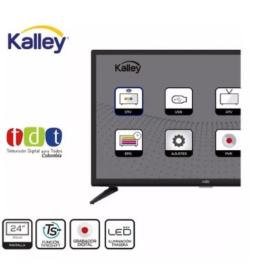 Televisor KALLEY 24 Pulgadas 61 Cm Led Hd Plano 📹📺